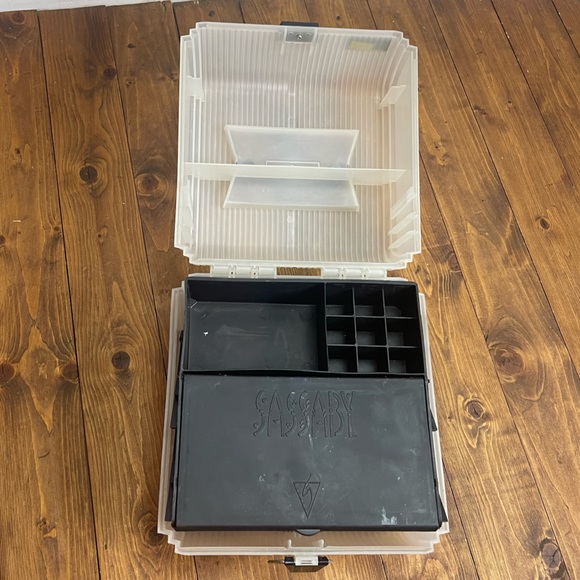 Vintage Sassaby makeup case frost white and black - Picture 2 of 8